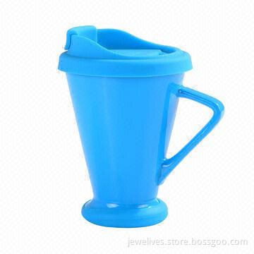 Trumpet-shaped design silicone cup lid cover with unique function